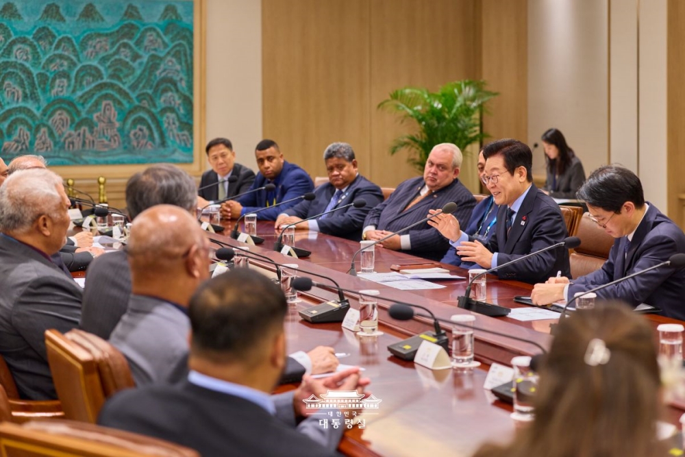 태평양도서국 외교장관 단체 접견